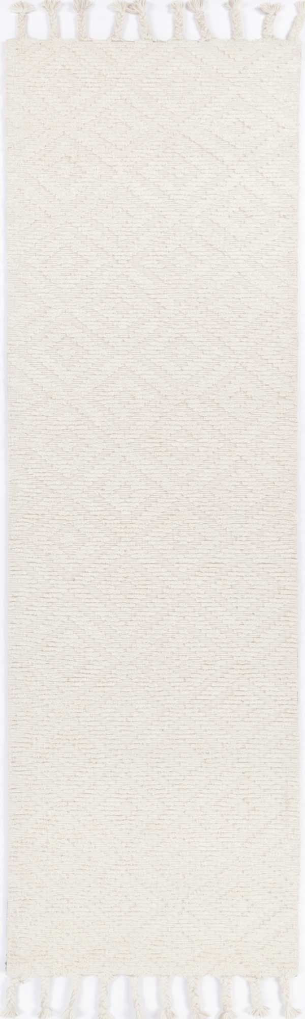 Leilani Plush Diamond Cream Rug 80x300cm