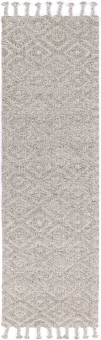 Leilani Plush Diamond Grey Rug 80x300cm