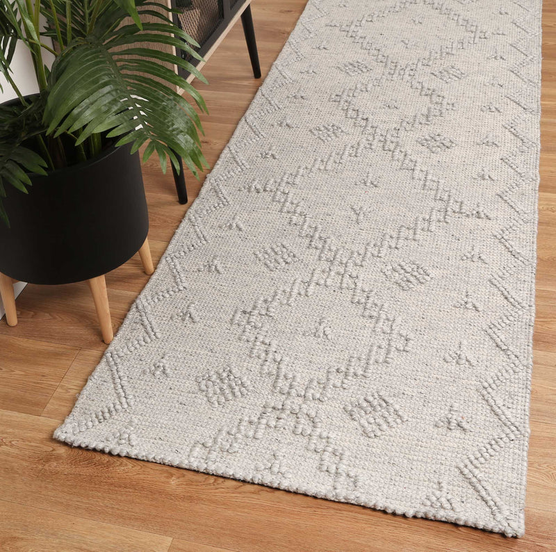 Leilani Boho Chic Grey Rug 80x300cm