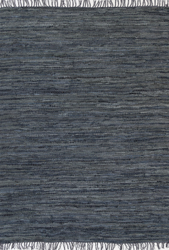 Metro Grey Modern Leather Rug 190x280cm