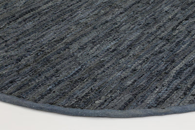 Metro Grey Modern Leather Rug 190x280cm