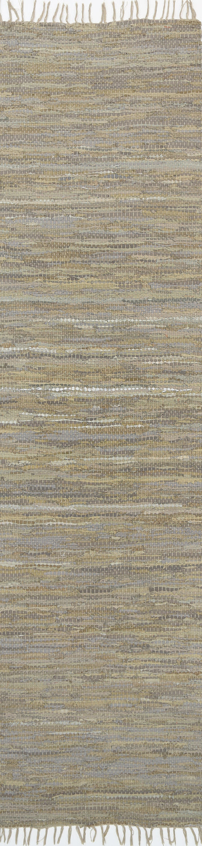 Metro Beige Modern Leather Rug 190x280cm