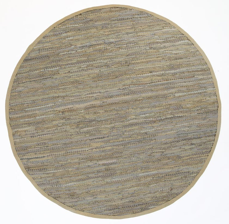 Metro Beige Modern Leather Rug 190x280cm