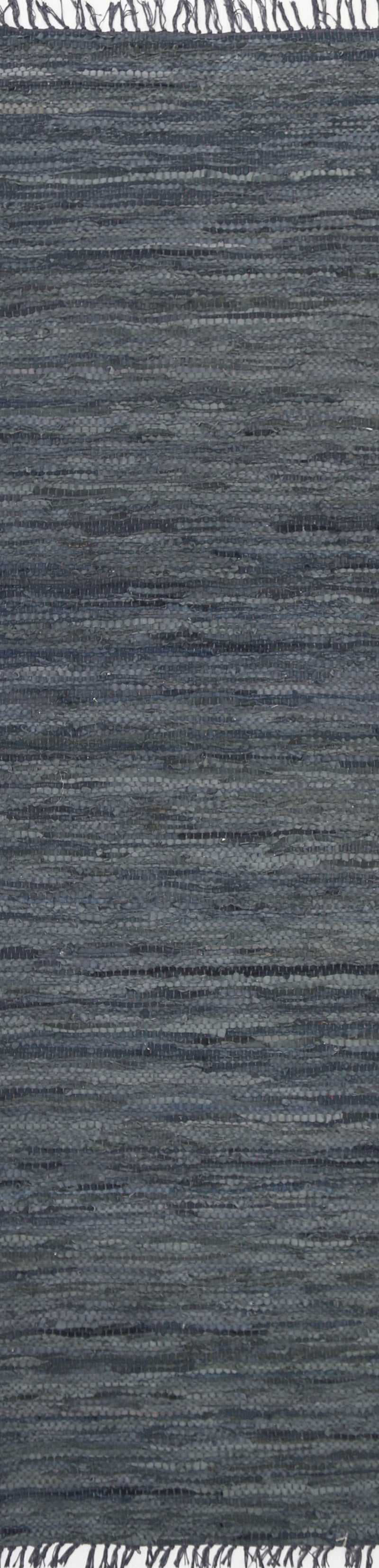 Metro Grey Modern Leather Rug 230x320cm