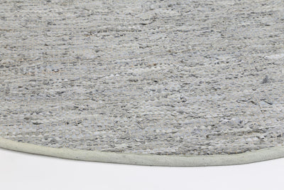 Metro White Modern Leather Rug 230x320cm