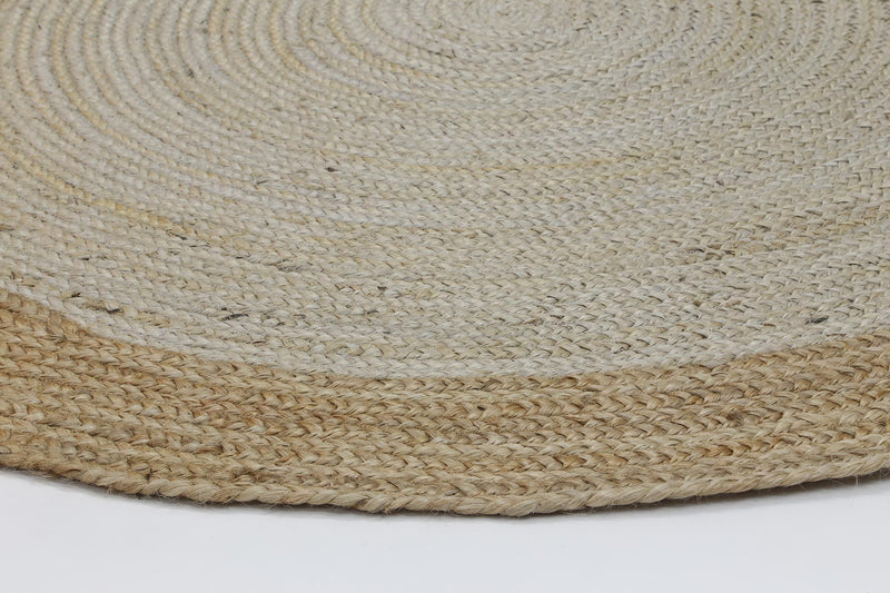 Hampton Light Pink Centre Jute Rug 150x150cm Round