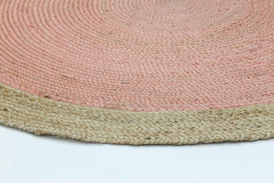 Hampton Pink Centre Jute Round Rug 150x150cm Round