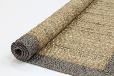 Hampton Beige Border Jute Rug 150x220cm