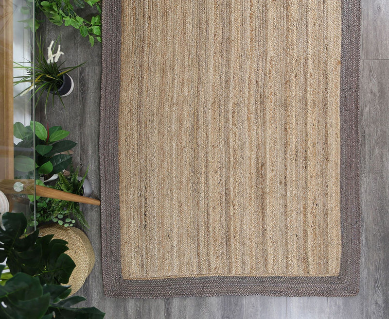 Hampton Beige Border Jute Rug 150x220cm