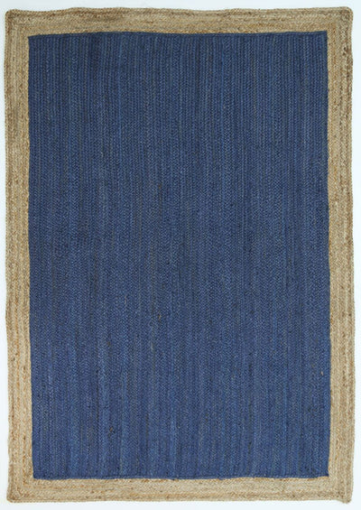 Hampton Navy Blue Centre Jute Rug 150x220cm