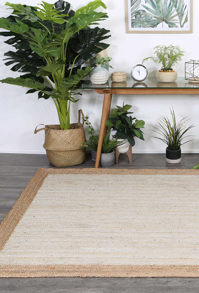 Hampton Light Pink Centre Jute Rug 150x220cm