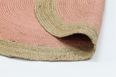 Hampton Pink Centre Jute Round Rug 200x200cm Round