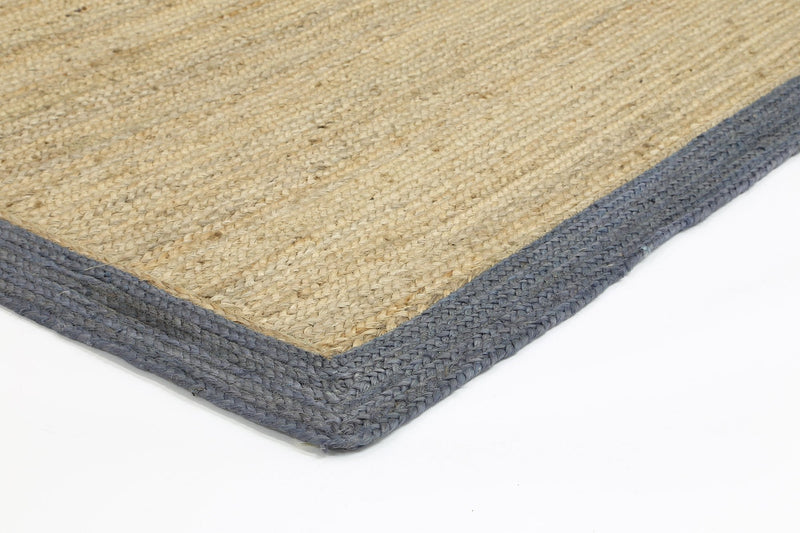 Hampton Grey Border Jute Rug 230x320cm