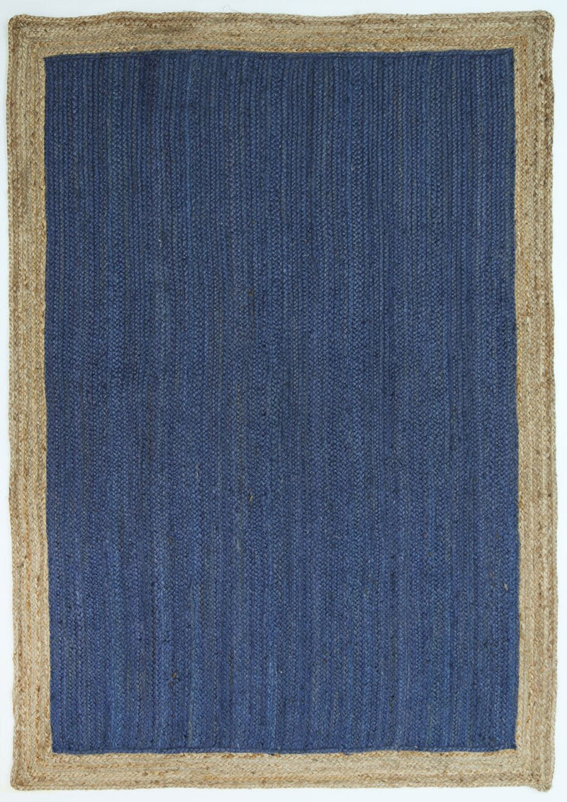 Hampton Navy Blue Centre Jute Rug 230x320cm