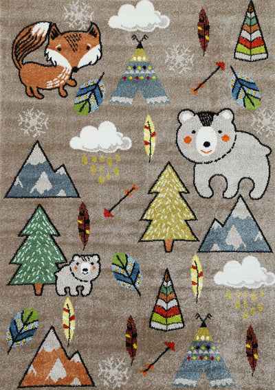 Nova Kids Beige Adventure Rug 120x170 cm