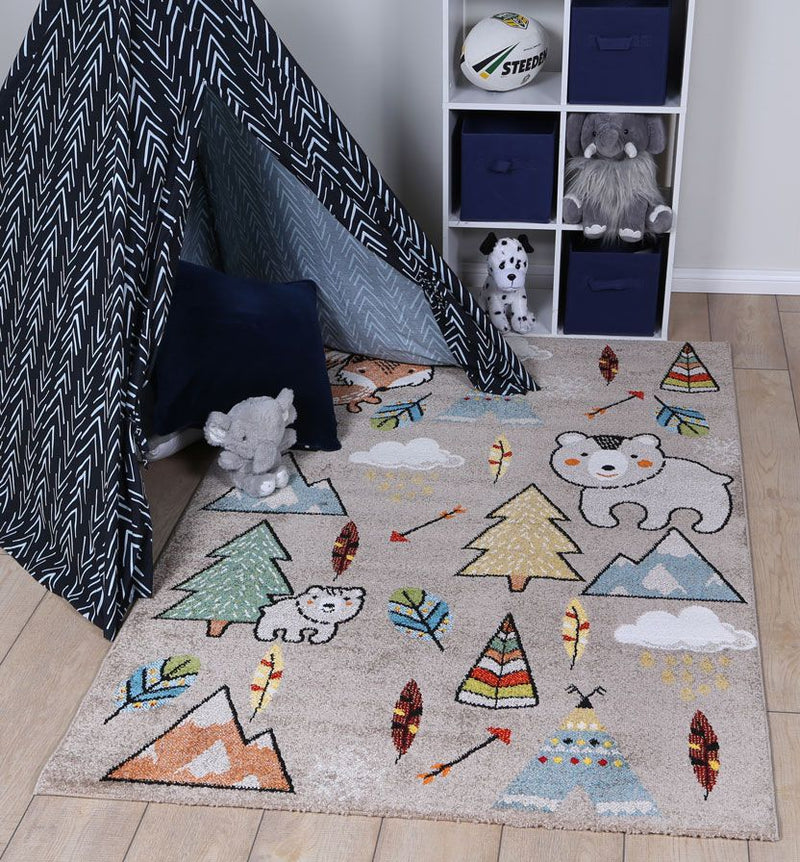 Nova Kids Beige Adventure Rug 120x170 cm