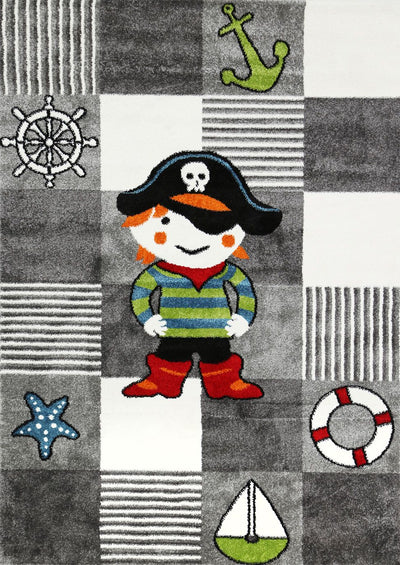 Nova Kids Grey Pirate Rug 120x170 cm