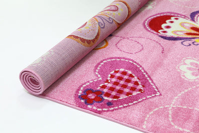 Nova Kids Pink Butterfly Rug 120x170 cm