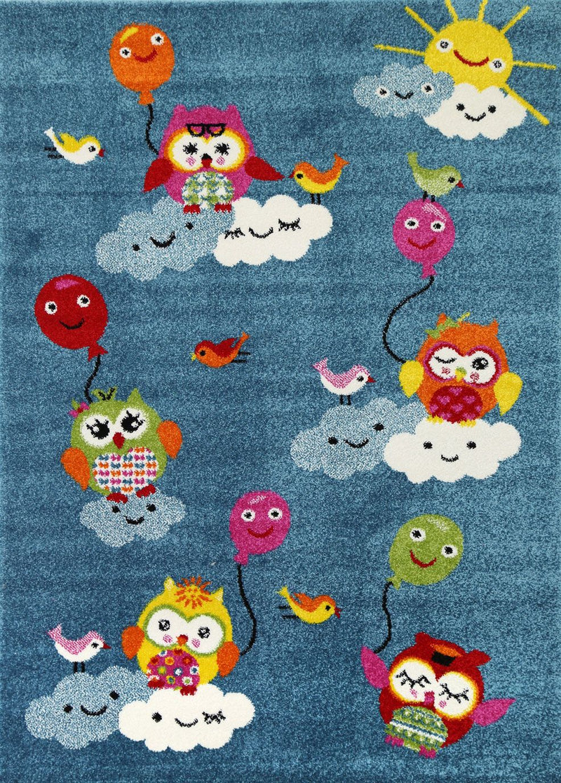 Nova Kids Blue Owl Balloon Rug 120x170 cm