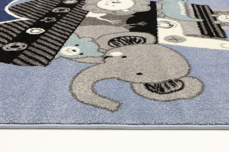 Nova Kids Blue Animal Arc Rug 120x170 cm