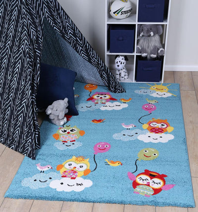 Nova Kids Blue Owl Balloon Rug 160x230 cm