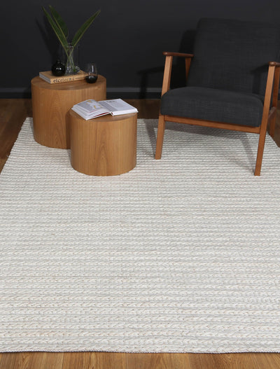 Zayna Cue White Wool Blend Rug 160x230cm