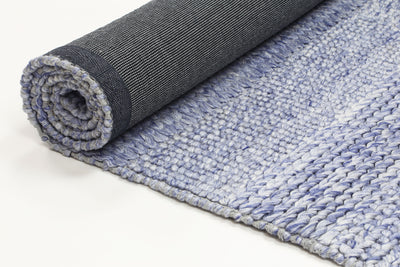 Zayna Grace Blue Wool Blend Rug 160x230cm