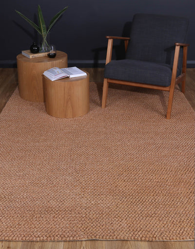 Zayna Loopy Copper Wool Blend Rug 160x230cm