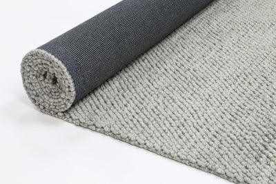 Zayna Loopy Grey Wool Blend Rug 160x230cm