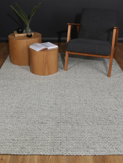 Zayna Cue Grey Wool Blend Rug 200x290cm