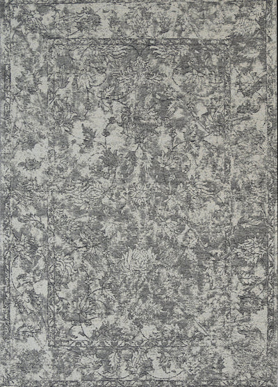 Bohemian Grey Distressed Boardered Rug 120x170cm