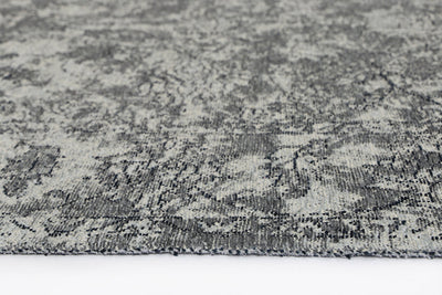 Bohemian Grey Distressed Boardered Rug 120x170cm