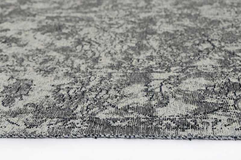 Bohemian Grey Distressed Boardered Rug 240x330cm