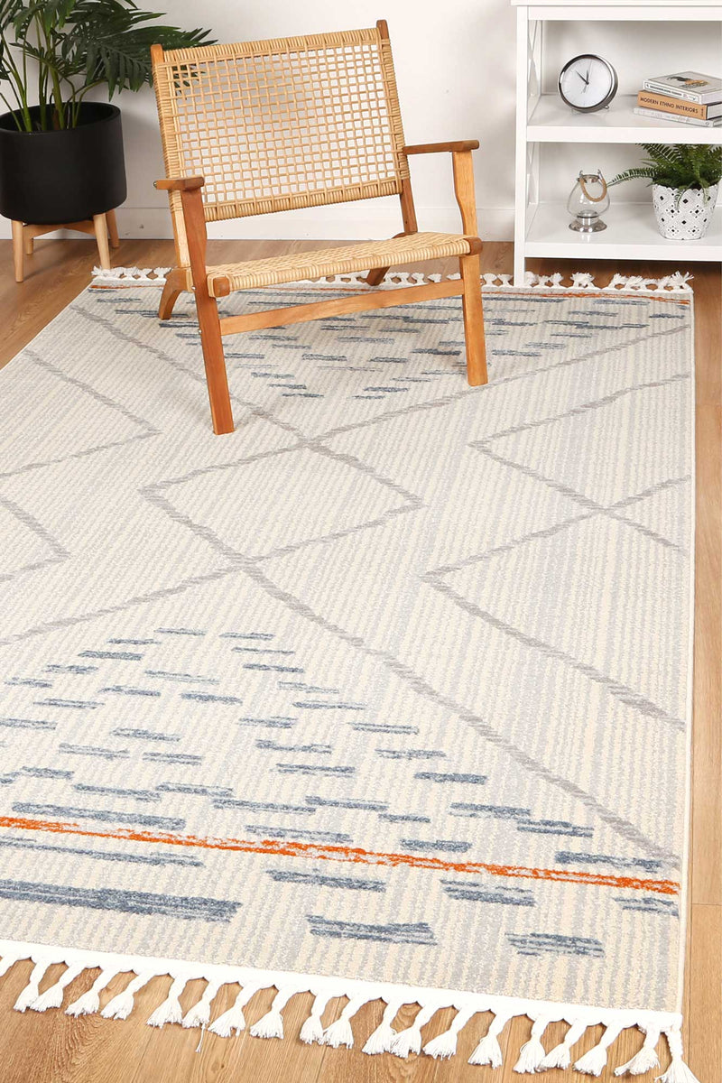 Pasto Tribal Light Grey Rug 80x300cm