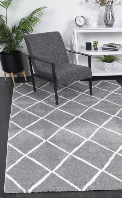 Windjana Diamond Grey Rug 160x230cm