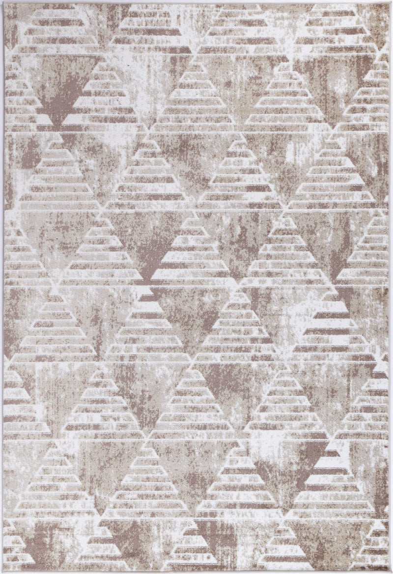 Windjana Transitional Geometric Latte Rug 160x230cm