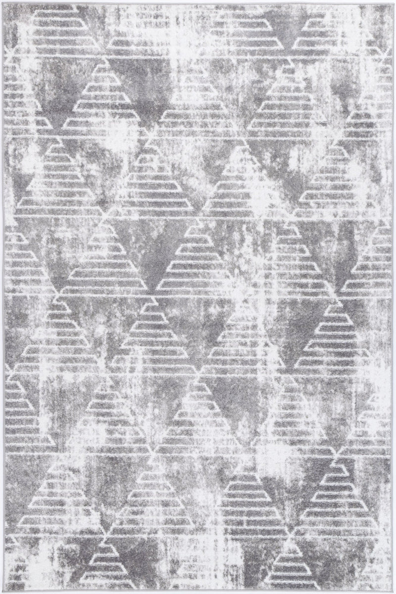 Windjana Transitional Geometric Silver Rug 160x230cm