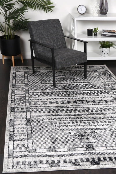 Windjana Tribal Charcoal Rug 160x230cm