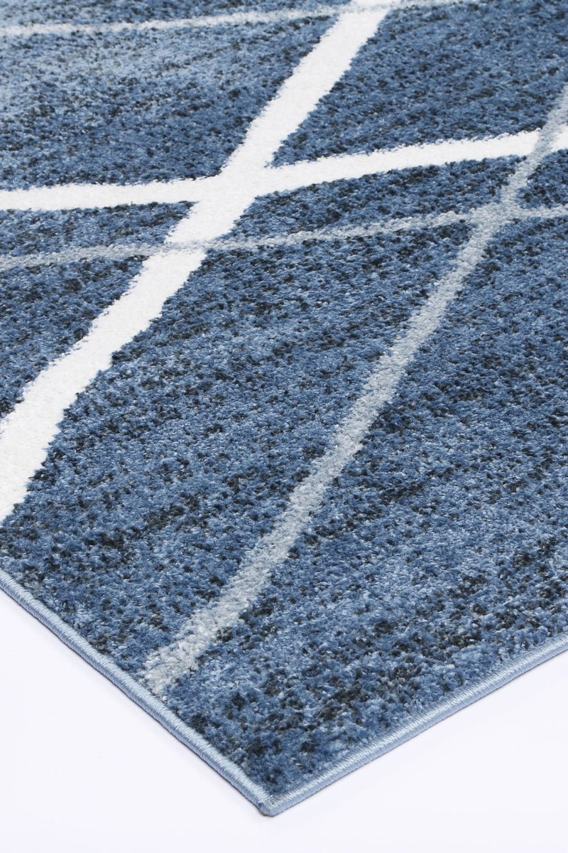 Windjana Abstract Stripe Blue Rug 200x290cm