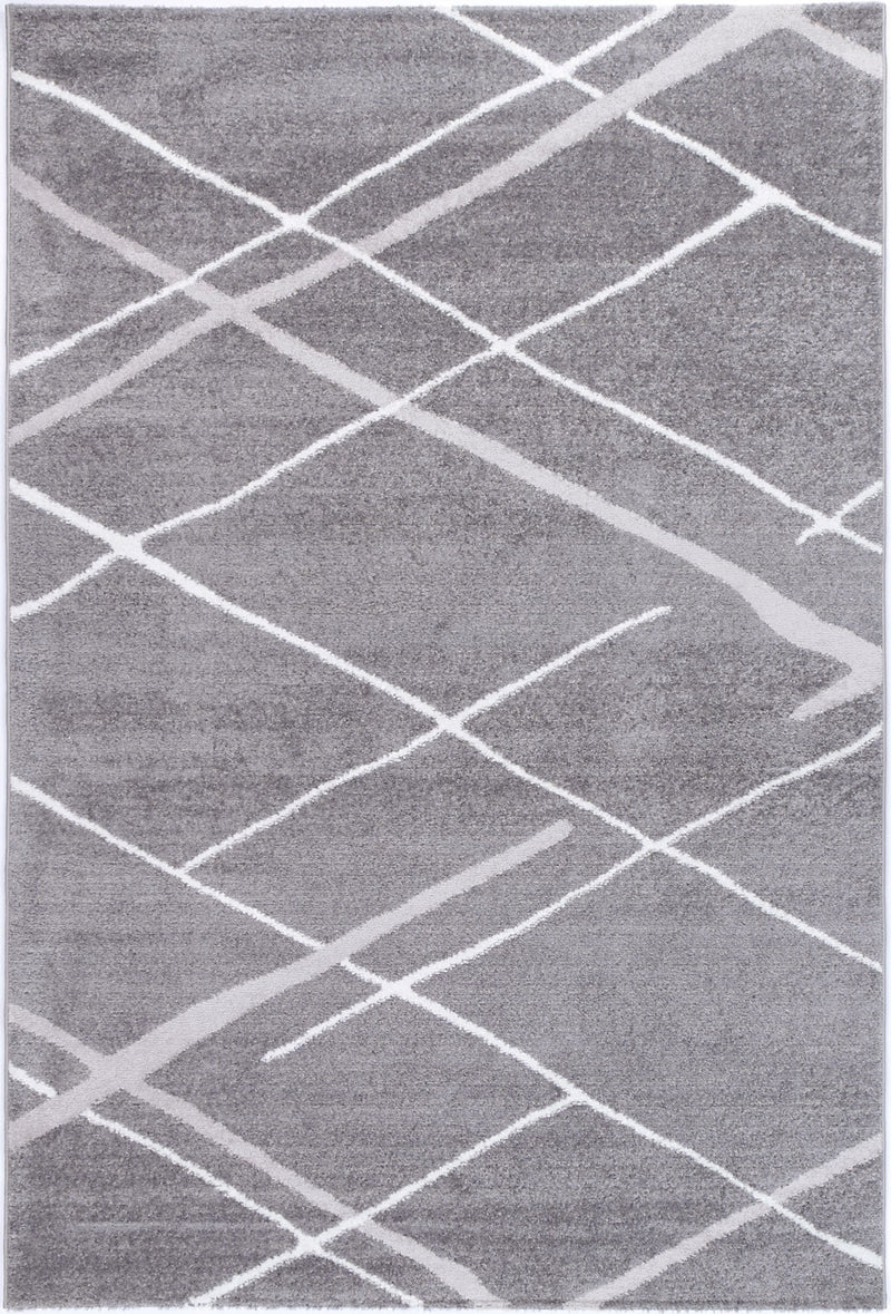 Windjana Abstract Stripe Grey Rug 200x290cm