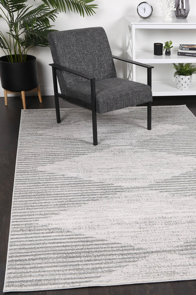 Windjana Abstract Diamond Grey Rug 200x290cm