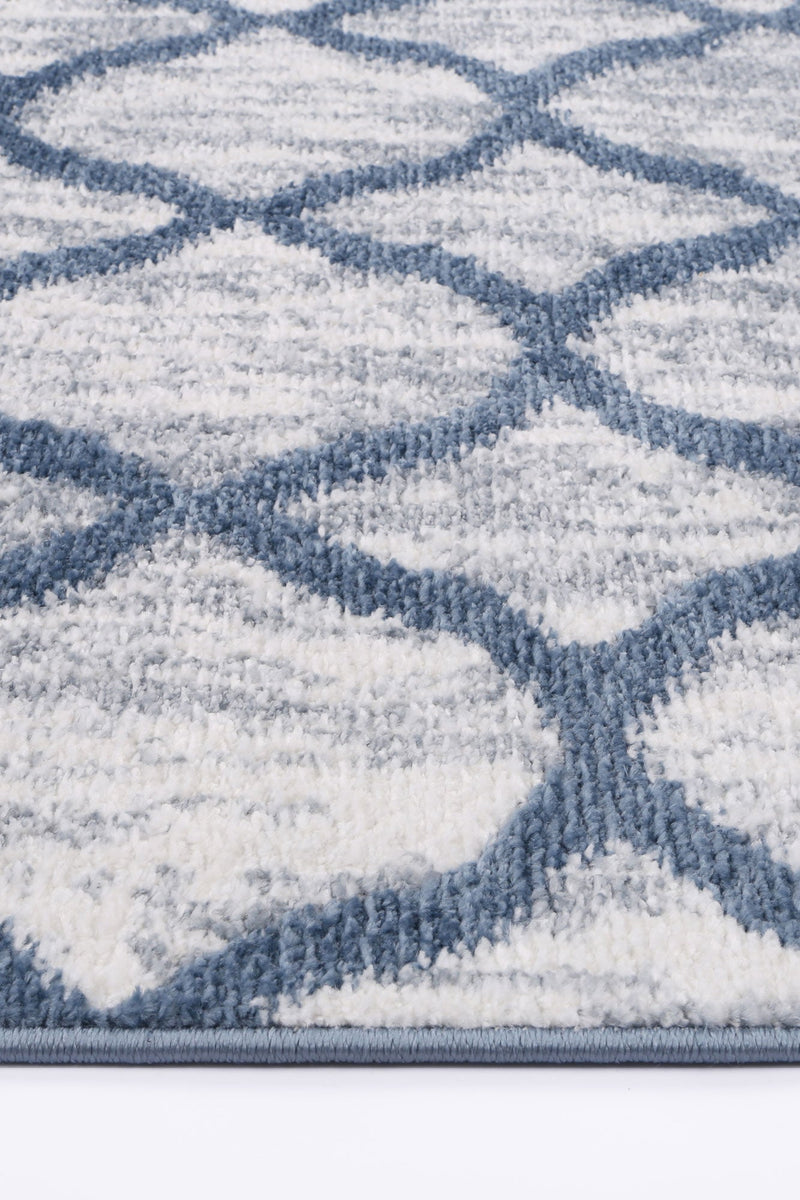 Windjana Lattice Blue Rug 200x290cm