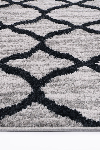 Windjana Lattice Charcoal Rug 200x290cm