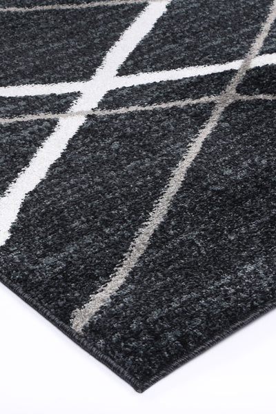 Windjana Abstract Stripe Charcoal Rug 240x330cm