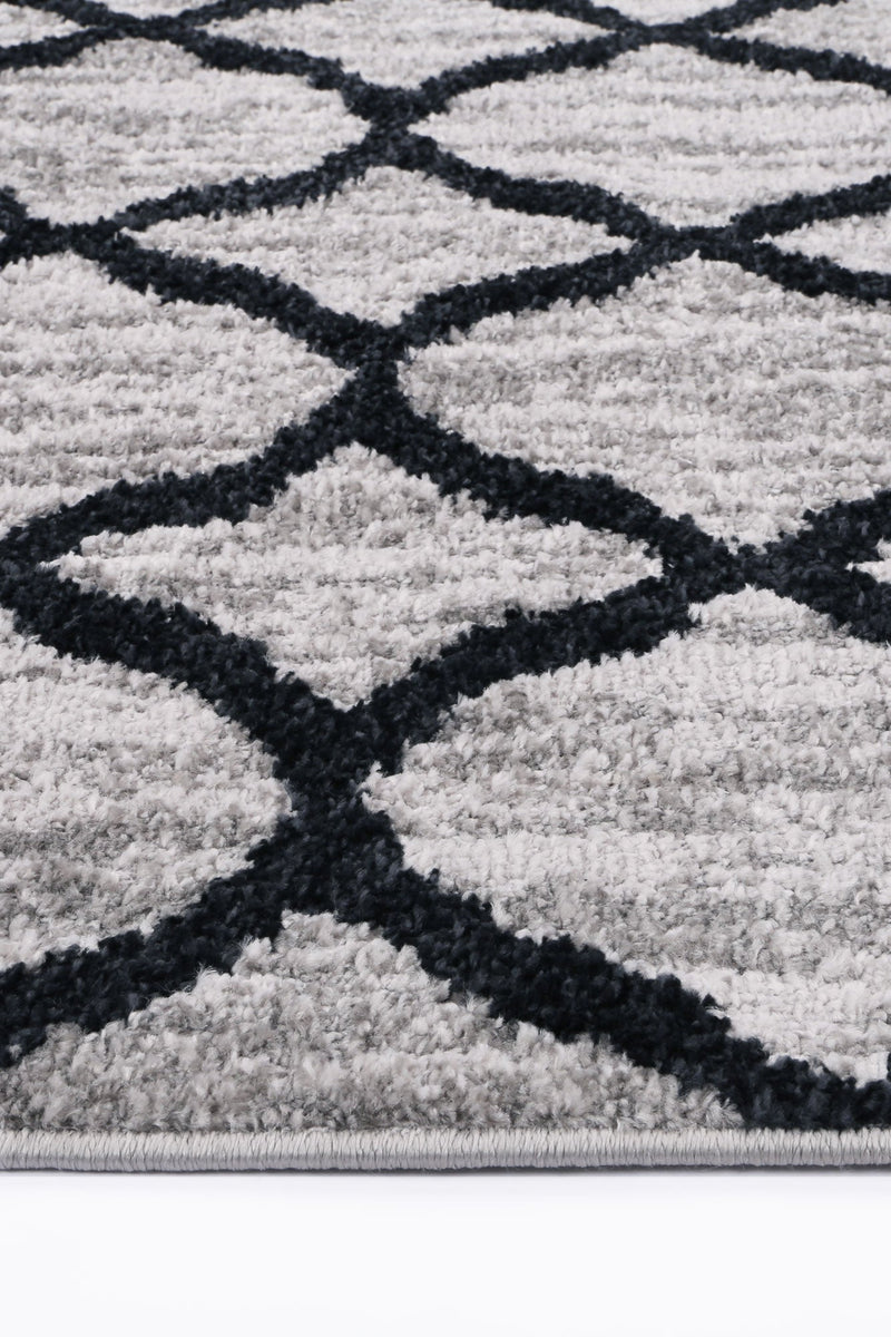 Windjana Lattice Charcoal Rug 240x330cm