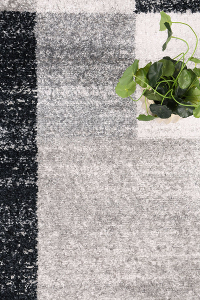 Windjana Abstract Geometric Grey Rug 240x330cm