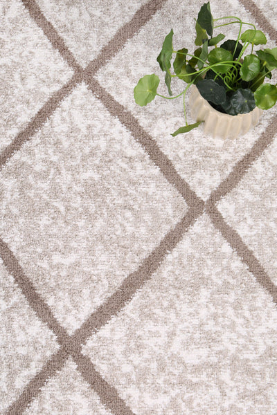 Windjana Diamond Latte Rug 280x380cm