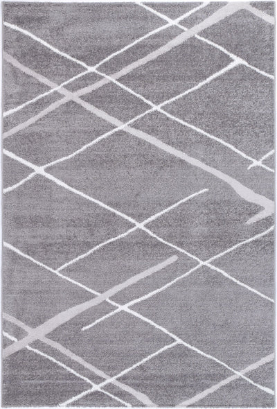 Windjana Abstract Stripe Grey Rug 280x380cm