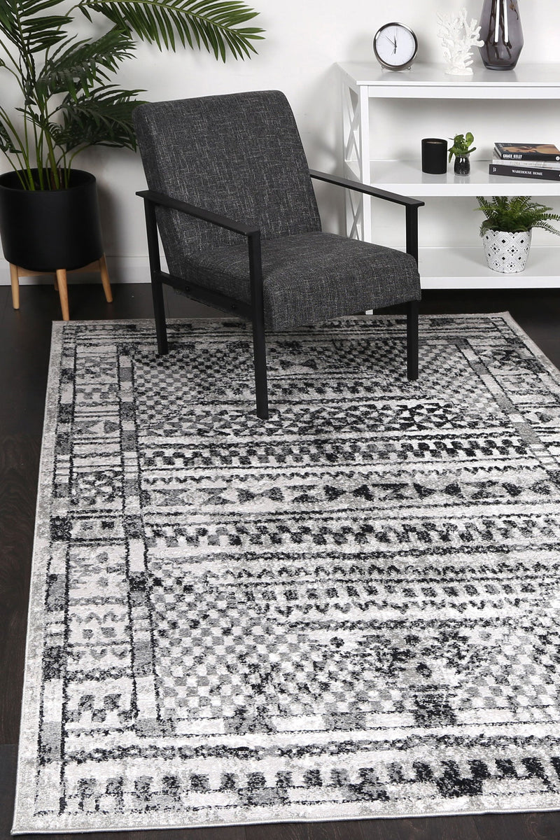 Windjana Tribal Charcoal Rug 280x380cm