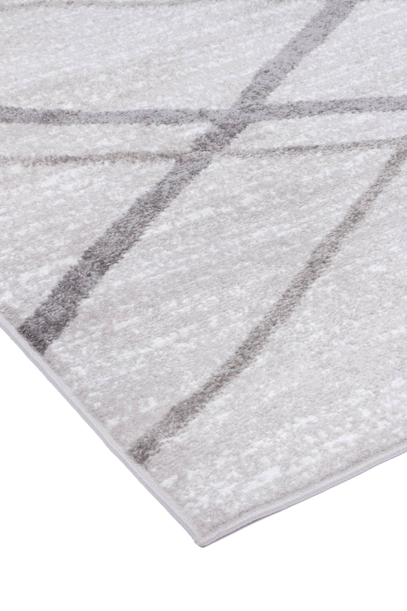 Windjana Abstract Stripe Silver Rug 80x150cm